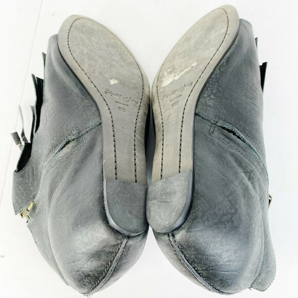 Elizabeth And James Shoes Womens Size 8 Elisa Ankle Bootie Open Toe Black Kilte - Picture 7 of 9